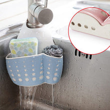 Load image into Gallery viewer, Kitchen Sponge Drain Rack Sink Sponge Holder Wheat Fiber Storage Basket Bathroom Organizer Soap Shelf Hanging Basket Wash