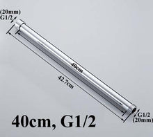 Load image into Gallery viewer, 20/30/40/50/60/70cm lengthen 1/2" 3/4" shower extension rod tube bar pipe