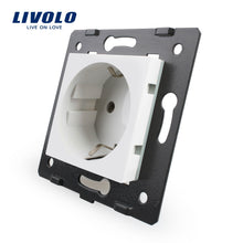 Load image into Gallery viewer, Livolo Socket DIY Parts, White Plastic Materials, EU standard, Function Key For EU  Wall Socket, VL-C7-C1EU-11